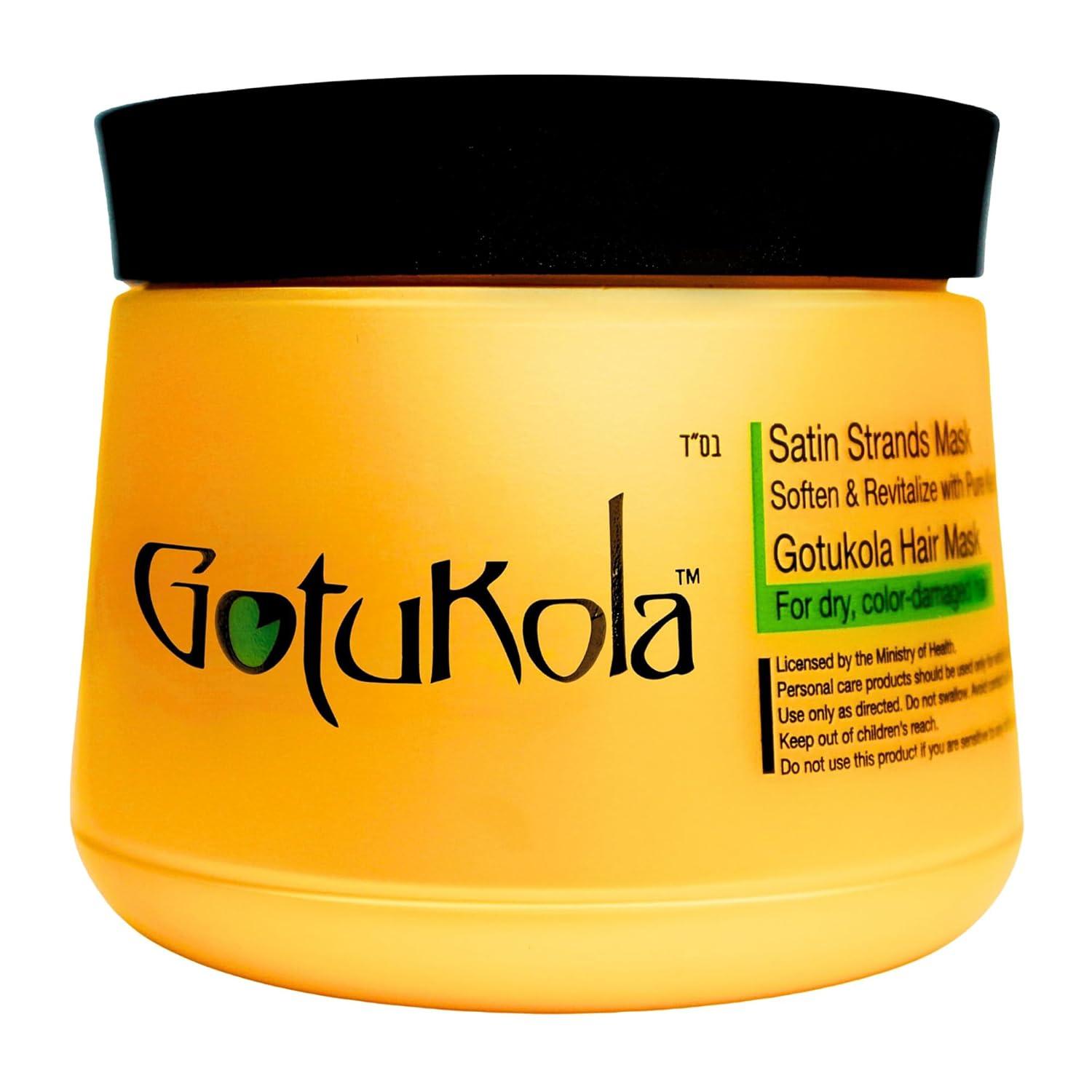 Satin Strands Mask for Dry, Color Damaged Hair – Deep Conditioner Hair Treatment Softens Dry Hair, Repairs Damage, & Revitalizes Scalp – Gotu Kola Herb, Essential Oils, & Keratin Hair Mask image