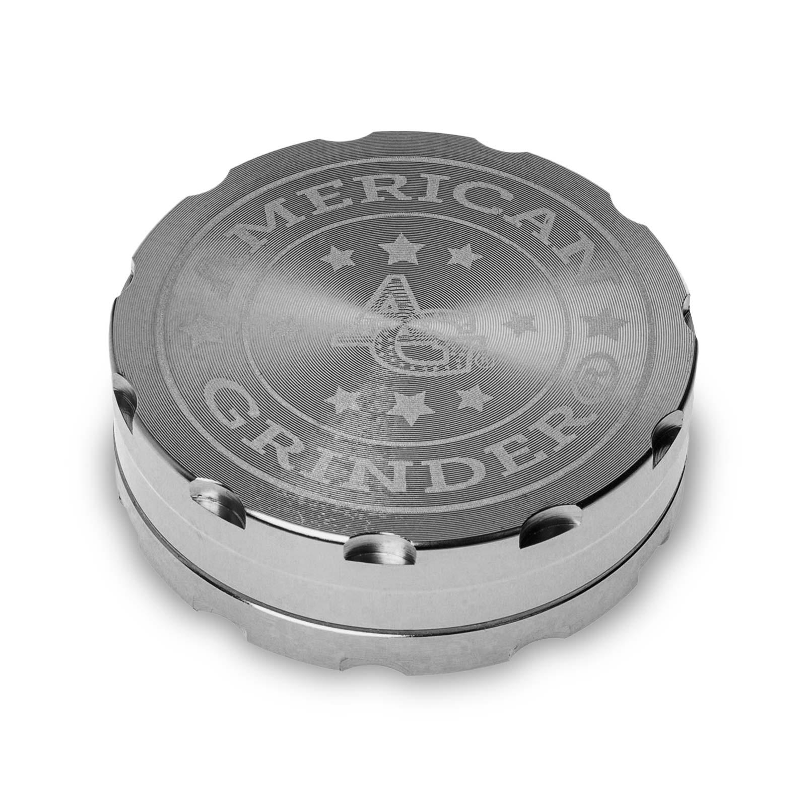 American Brand Metal Tobacco Grinder - 2 Part - 2 1/2" image