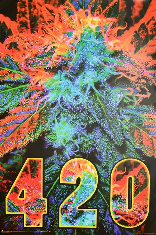 420 Non-Flocked Blacklight Poster 24" x 36" image