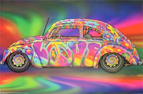 Love Bug Non-Flocked Blacklight Poster 36" x 24" image