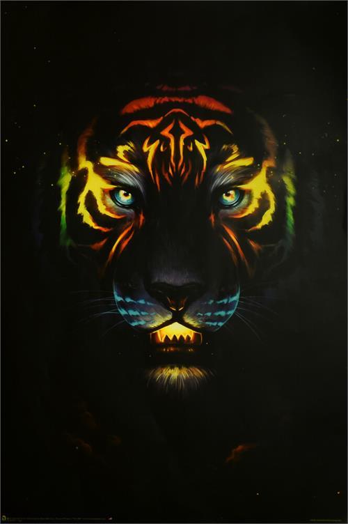 Tiger Non-Flocked Blacklight Poster 24" x 36" image