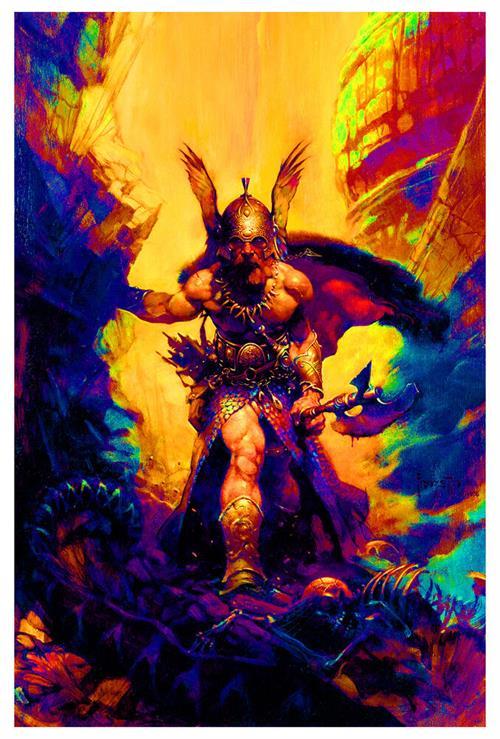 Dark Kingdom by Frank Frazetta - Non-Flocked Blacklight Poster 24" x 36" image