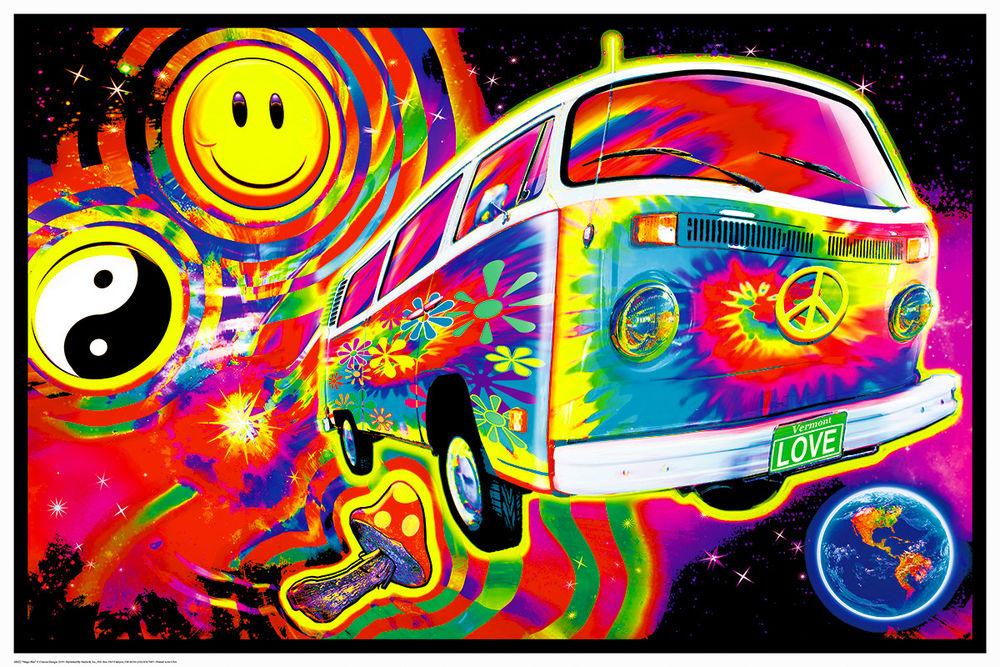 Magic Bus - Non-Flocked Blacklight Poster - 36" x 24" image