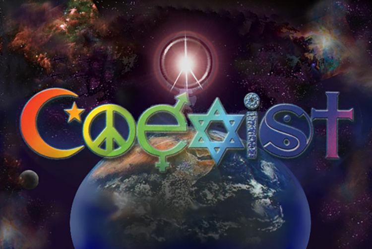 Coexist Multicolor Poster - 36" x 24" image