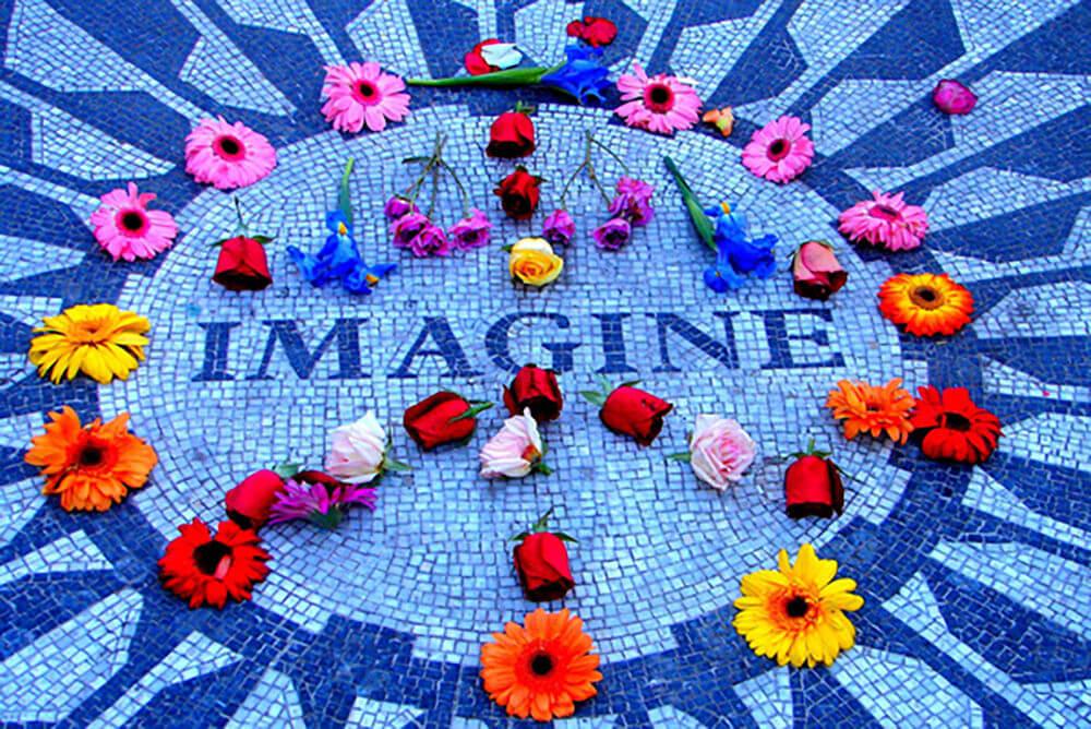 John Lennon - "Imagine Blacklight Non-Flocked Poster - 24" x 36"