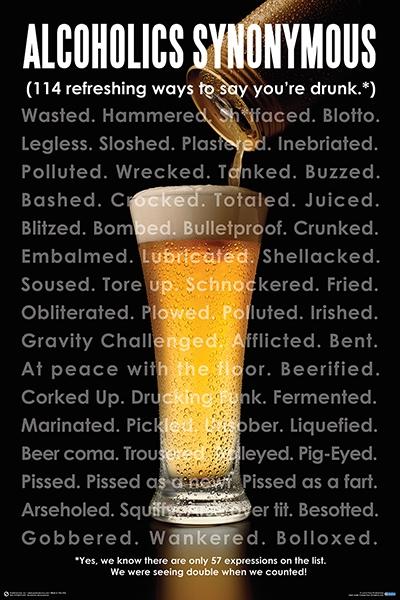 Alcoholics Synonymous Poster - 24" x 36"