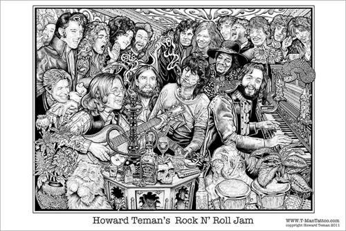 Rock N Roll Jam - Howard Teman Poster - 36" x 24"