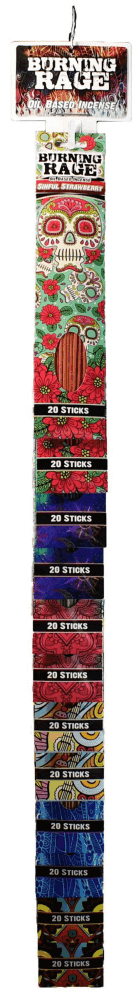 Burning Rage® Incense 12pk Clip Strip Display image