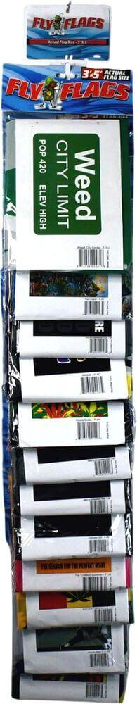 Fly Flags? 420 & Smoking Assorted 12pc Clip Strip Display