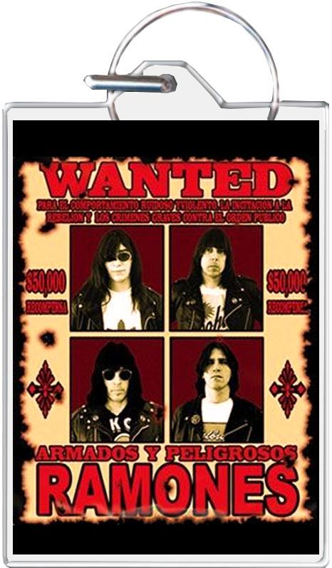 Ramones - Wanted Keychain - 1.5" x 2" image