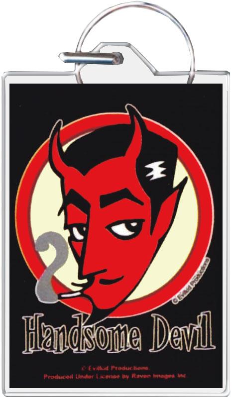 Handsome Devil Keychain - 1.5" x 2" image
