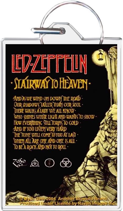 Led Zeppelin - Stairway To Heaven Keychain - 1.5" x 2" image