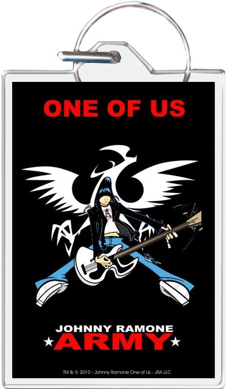 Johnny Ramone Animated Army Keychain 1.5" x 2" image