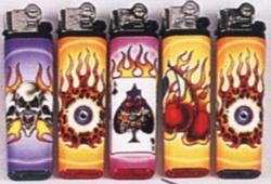 Flame Retro Wrap Lighters (Subject To Hazmat Fee) image