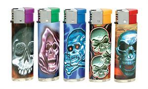 Skull Variety Wrap Electronic Lighters (Subject To Hazmat Fee) image