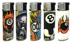 8 Ball Wrap New Electronic Lighters (Subject To Hazmat Fee)