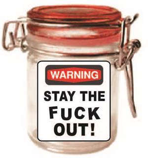Warning - Stay The Fu*% Out Storage Jar - 3 Pack image