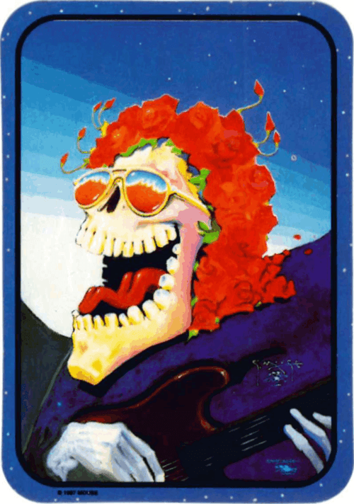Laughing Skeleton Large Sticker 2 1/2" x 3 3/4" - Clearance image