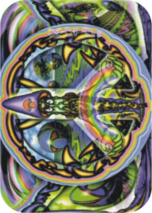Purple And Green Shroom Large Sticker 2 1/2" x 3 3/4" - Clearance image