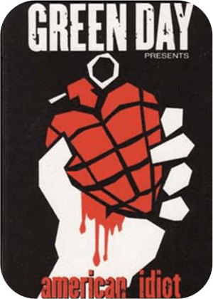 Green Day American Idiot Large Sticker 2 1/2" x 3 3/4" - Clearance image