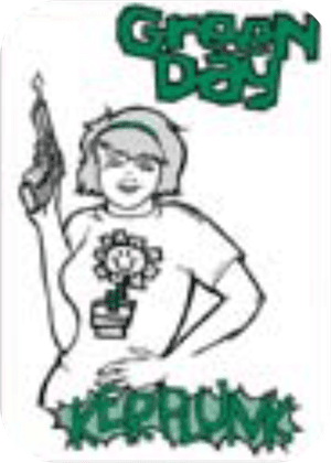 Green Day Kerplunk Large Sticker 2 1/2" x 3 3/4" - Clearance image