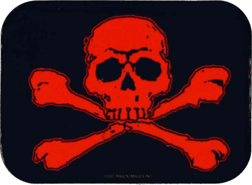Skull & Crossbones - Mini Sticker 2" x 2 3/4" - Clearance image