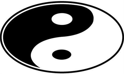 Yin Yang - Large - 4.5" x 6" - Sticker