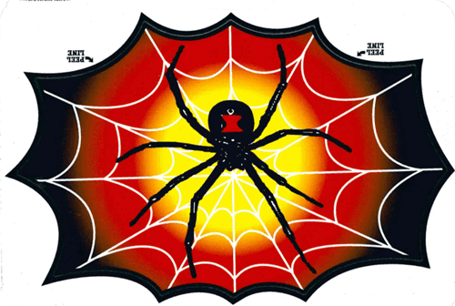 Spider in Web - Large - 4.5" x 6" - Sticker image