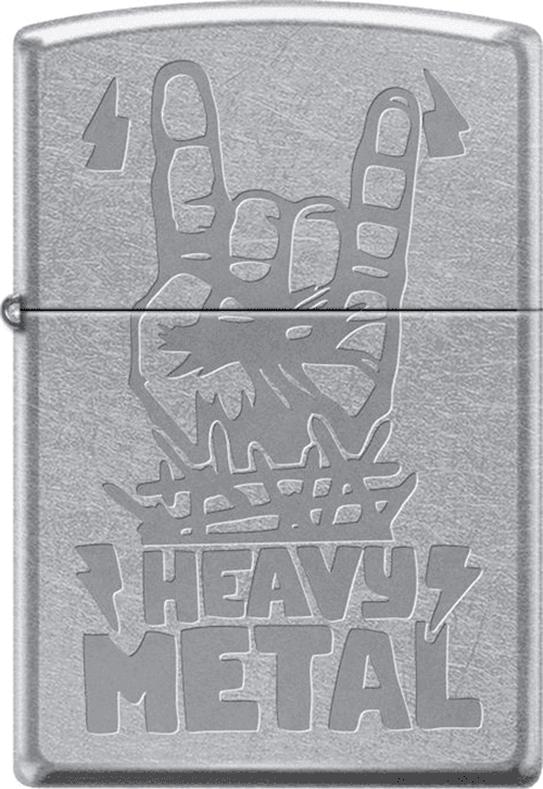 Heavy Metal Fingers Street Chrome Zippo Lighter image