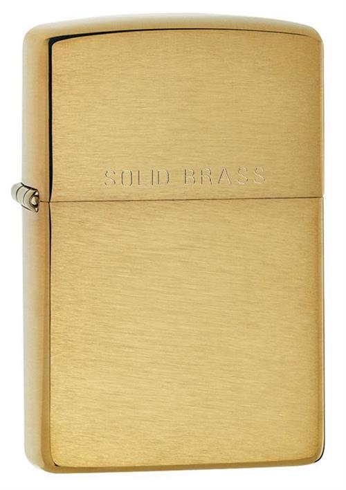 Brushed Brass Solid - Zippo Lighter image