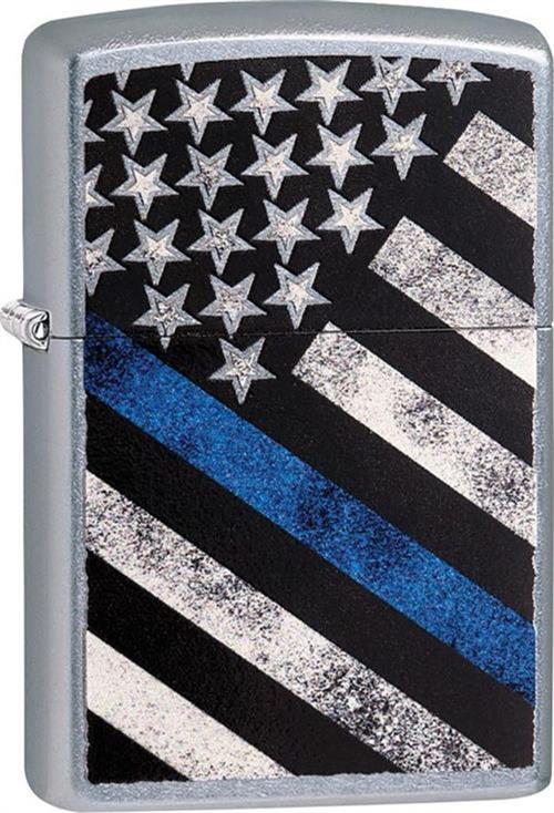 Blue Line - Street Chrome - Zippo Lighter