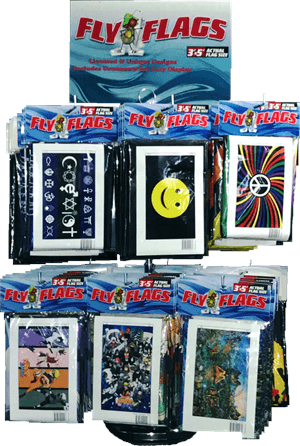 Fly Flag Countertop Display - 2 tier - 72 Flags - Free w/ Purchase