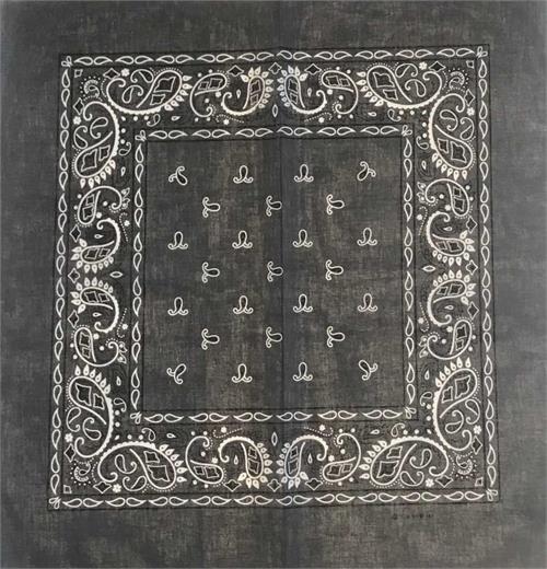 Dark Gray Bandana 21" x 21" - Cotton image