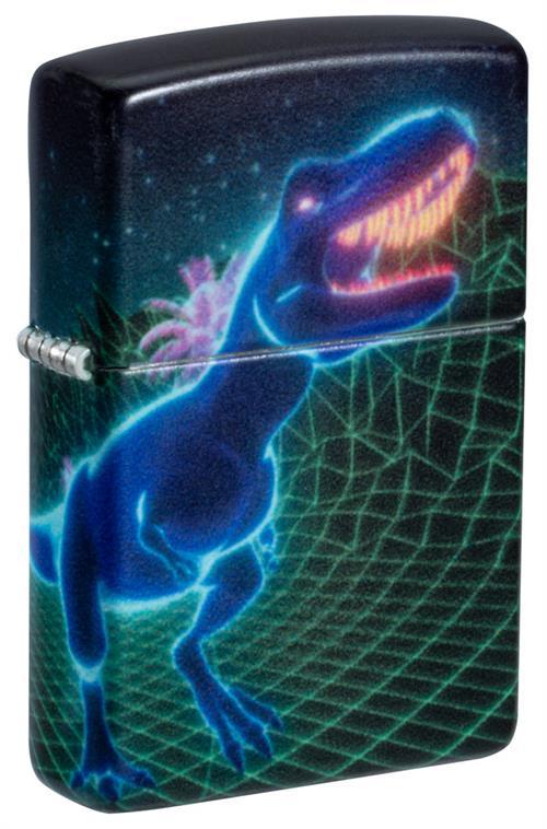 Cyber Dino Design Glow in the Dark Zippo Lighter image