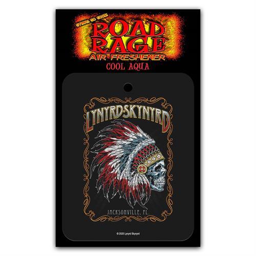 Lynyrd Skynyrd Native American Skull Road Rage® Air Freshener - Cool Aqua Fragrance image