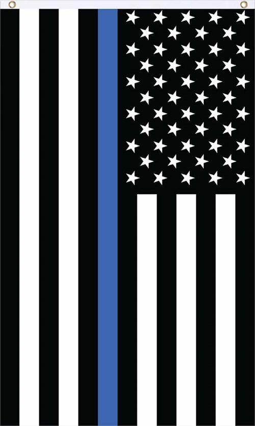 Thin Blue Line Police Fly Flag 3' x 5' image
