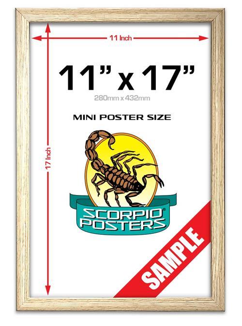 11" x 17" MDF Poster Frame - Natural Wood Color image
