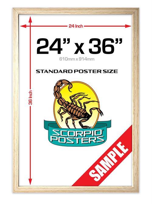 24" x 36" MDF Poster Frame - Natural Wood Color image