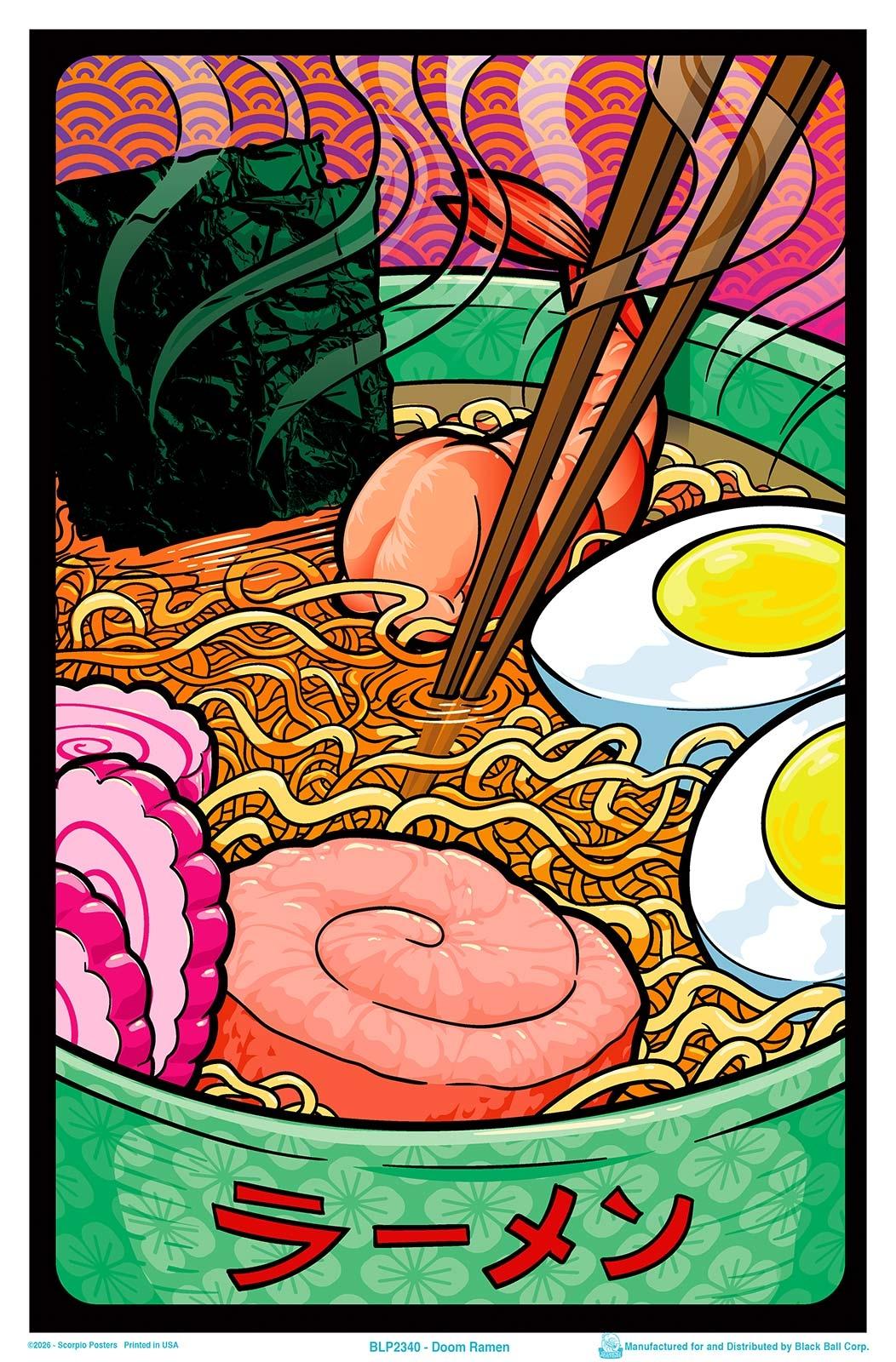 Doom Ramen Blacklight Poster - 23" x 35" image