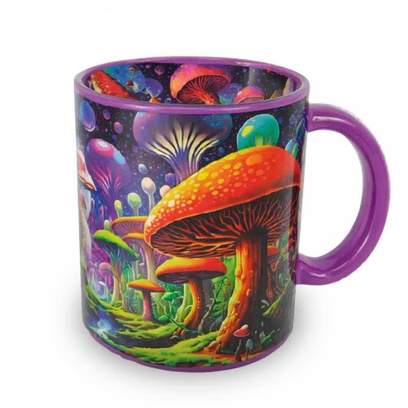 Psychedelic Mushrooms 16oz Glass Coffee Mug - 3 Pack image