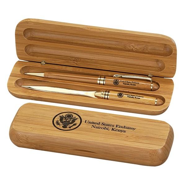 Bamboo Pen Gift Set With Custom Imprint SST63421 image