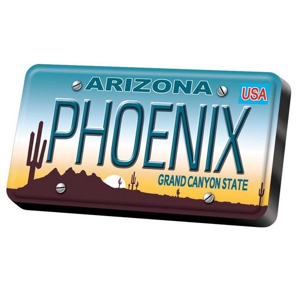 Souvenir License Plate Magnet With Name Drop Custom Imprint image