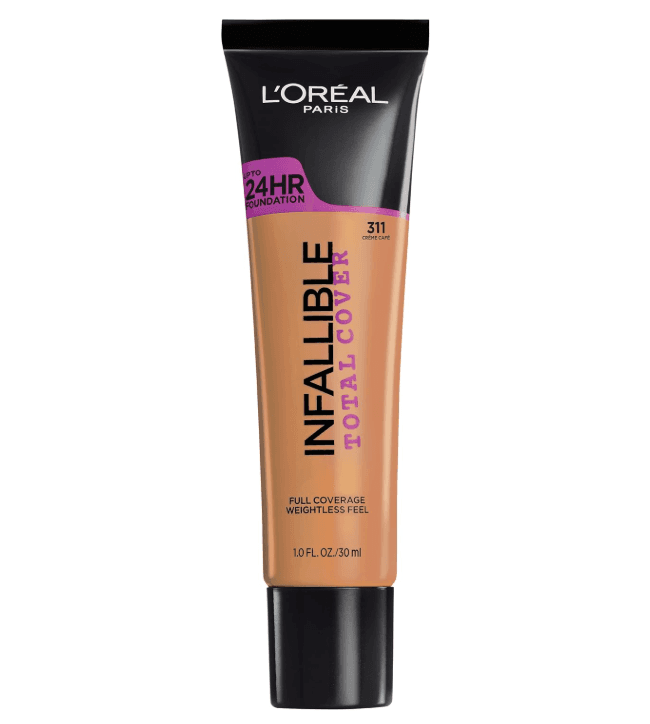 L'Oréal Paris Infallible Total Cover Foundation, Creme Cafe, 1 fl; oz.