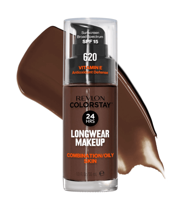 Revlon Liquid Foundation, ColorStay Face Makeup for Combination & Oily Skin, SPF 15, Medium-Full Coverage with Matte Finish, 620 Java, 1 Fl Oz
