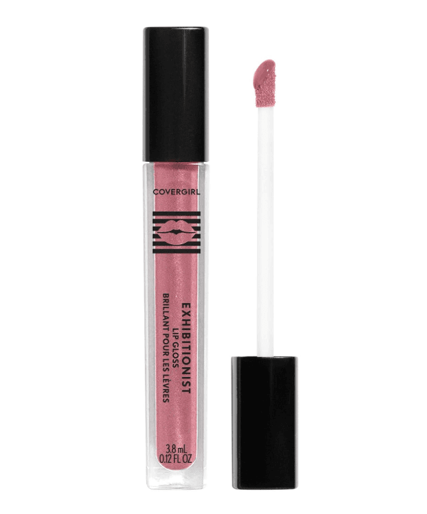 COVERGIRL Exhibitionist Lip Gloss, Short Change, High-Glossy, Cream, 0.99 Fl Oz,Lip Gloss, Shiny Lip Gloss, Pink Lip Gloss, Moisturizing Lip Gloss, Intense Hydration, Vibrant, Luscious image