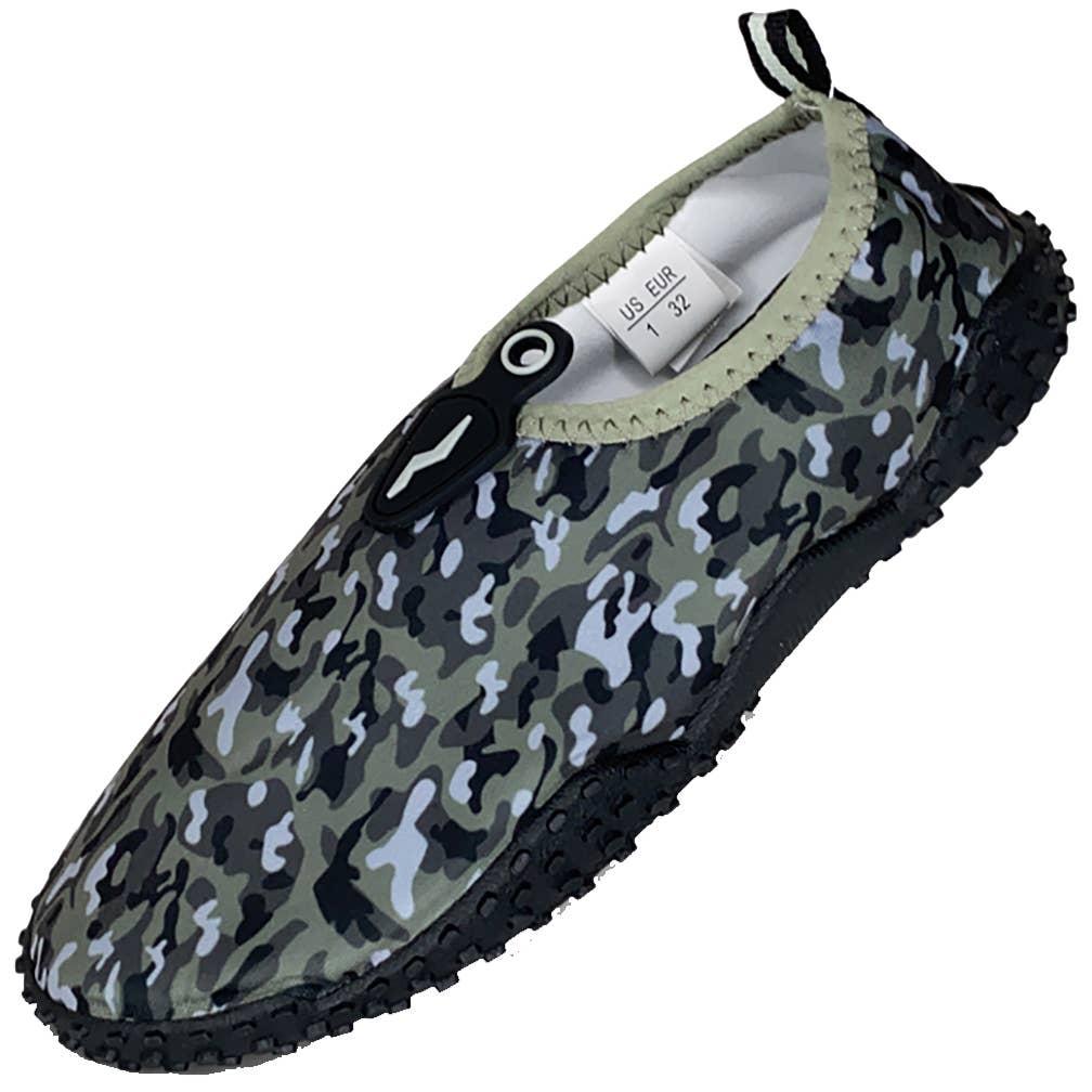 NORTY Boys 11-4 Water Shoe Grey Camo Prepack