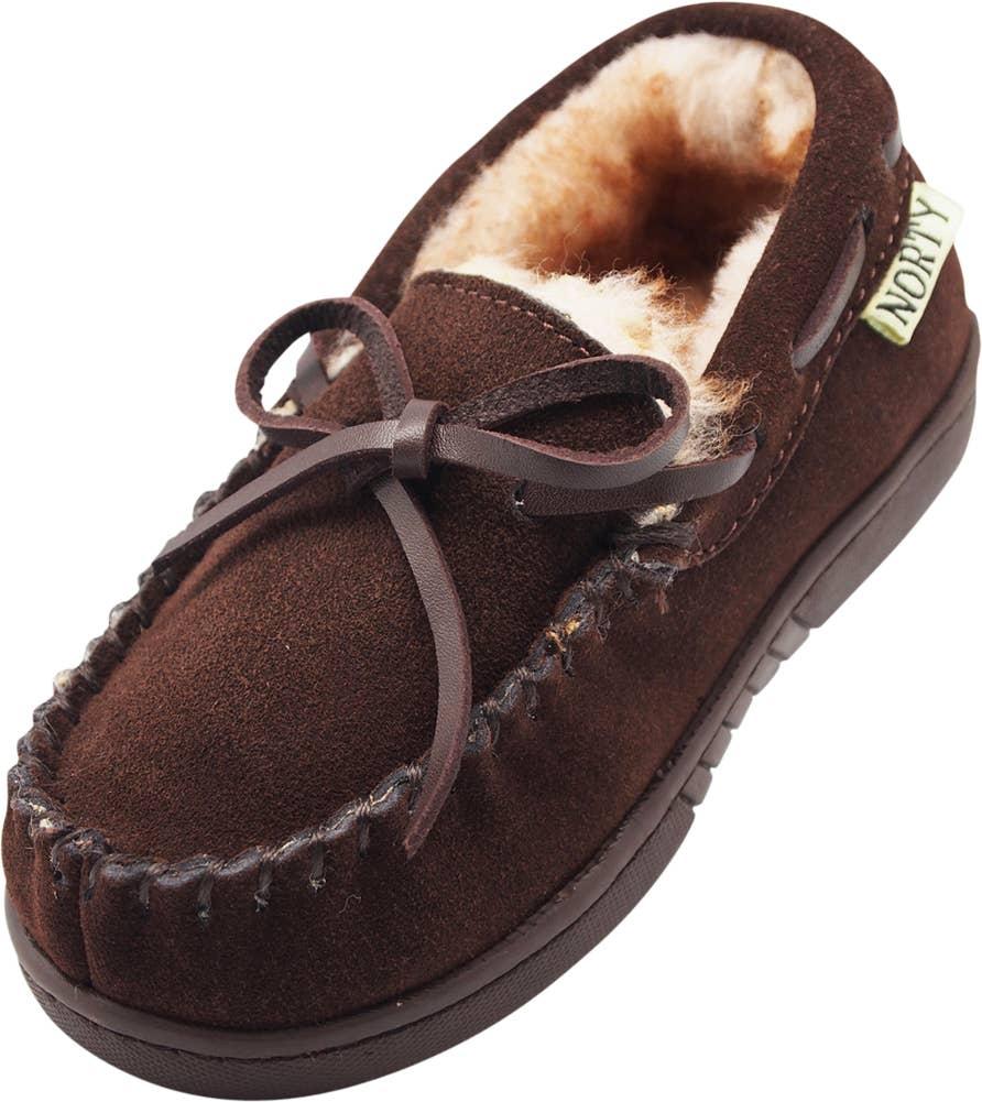 NORTY Big Kids 4-6 Chocolate Slippers 16972 Prepack image