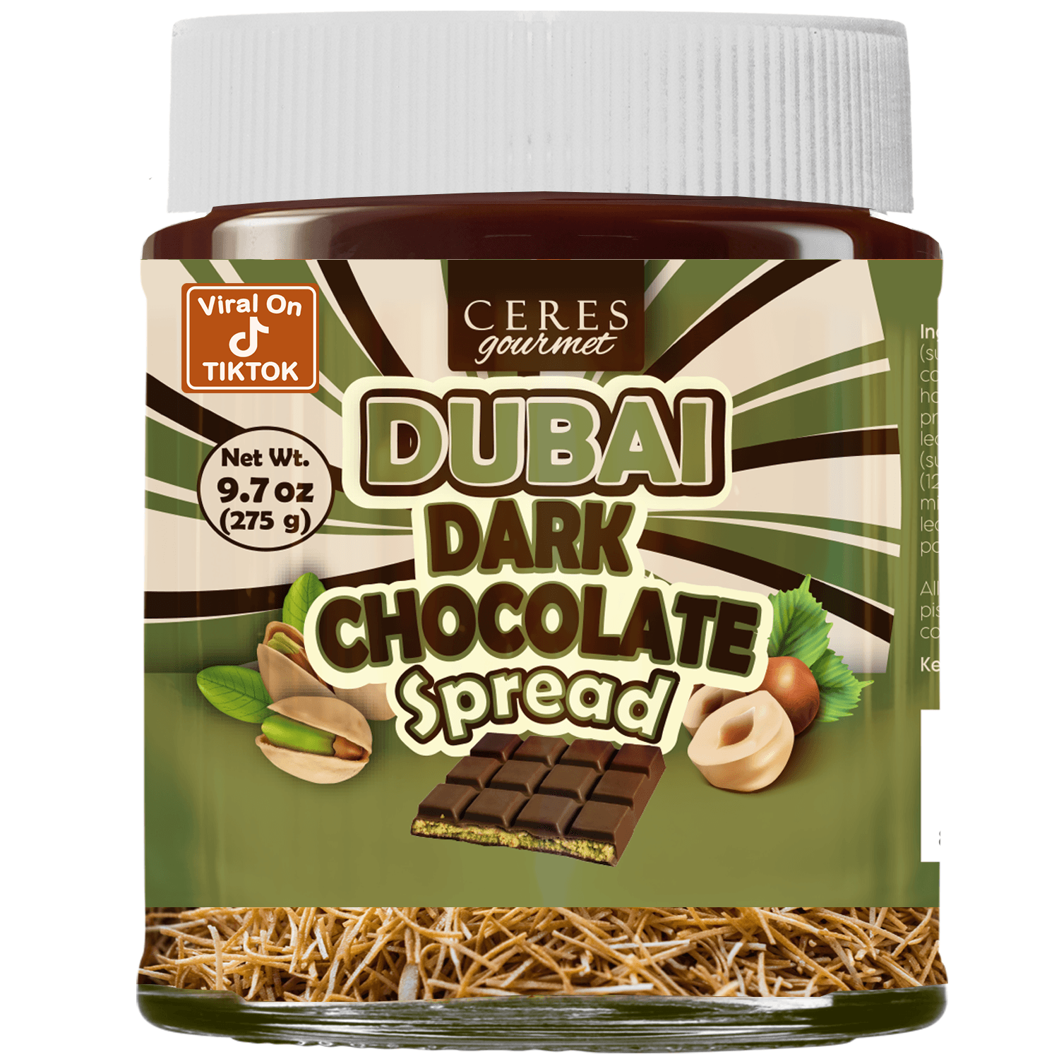 Dark Dubai Chocolate Spread - Fun 4 All Ages - 6.35oz/9.7oz image