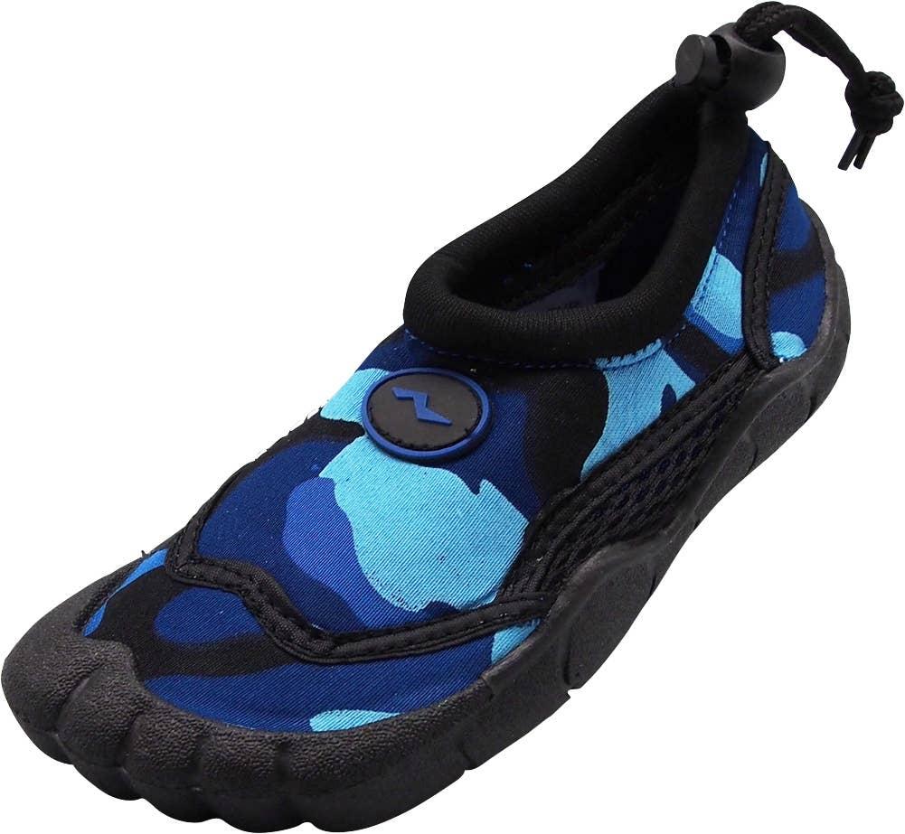 NORTY Boys 11-4 Blue/Black Camo Water Shoe 38883 Prepack image