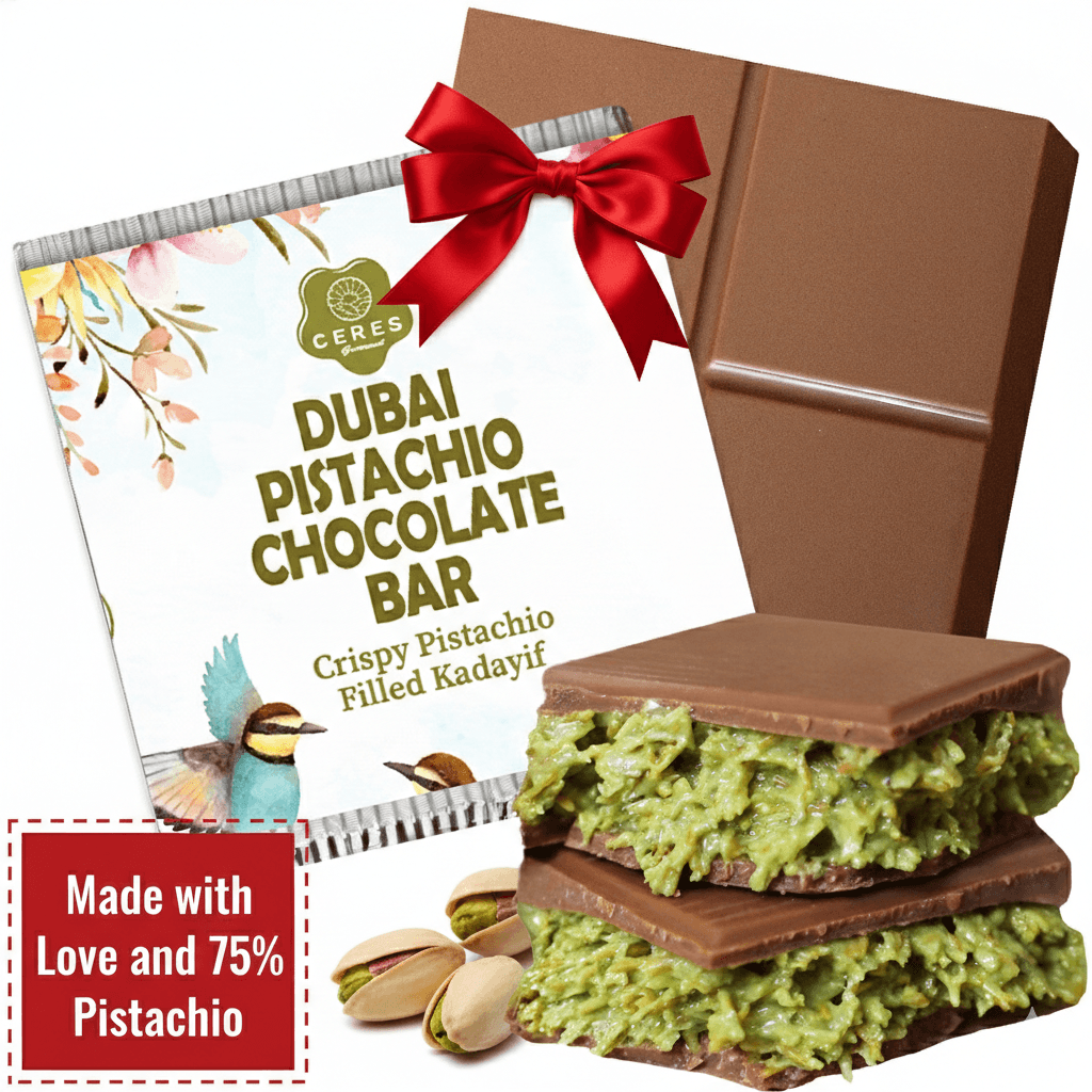 3.5oz / 75% Pistachio Dubai Chocolate Bar image